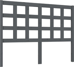 vidaXL - Hoofdbord - 125,5x4x100 - cm - massief - grenenhout - grijs
