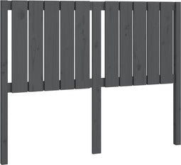 vidaXL - Hoofdbord - 125,5x4x100 - cm - massief - grenenhout - grijs