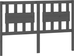 vidaXL - Hoofdbord - 125,5x4x100 - cm - massief - grenenhout - grijs