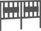 vidaXL - Hoofdbord - 125,5x4x100 - cm - massief - grenenhout - grijs