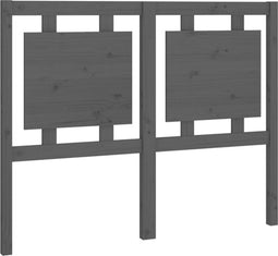 vidaXL - Hoofdbord - 125,5x4x100 - cm - massief - grenenhout - grijs