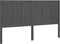 vidaXL - Hoofdbord - 125,5x4x100 - cm - massief - grenenhout - grijs