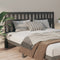 vidaXL - Hoofdbord - 125,5x4x100 - cm - massief - grenenhout - grijs