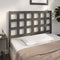 vidaXL - Hoofdbord - 125,5x4x100 - cm - massief - grenenhout - grijs