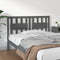 vidaXL - Hoofdbord - 125,5x4x100 - cm - massief - grenenhout - grijs