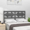 vidaXL - Hoofdbord - 125,5x4x100 - cm - massief - grenenhout - grijs