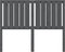vidaXL - Hoofdbord - 125,5x4x100 - cm - massief - grenenhout - grijs