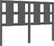 vidaXL - Hoofdbord - 125,5x4x100 - cm - massief - grenenhout - grijs