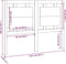 vidaXL - Hoofdbord - 125,5x4x100 - cm - massief - grenenhout - grijs