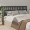 vidaXL - Hoofdbord - 125,5x4x100 - cm - massief - grenenhout - grijs