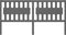 vidaXL - Hoofdbord - 125,5x4x100 - cm - massief - grenenhout - grijs