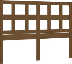 vidaXL - Hoofdbord - 125,5x4x100 - cm - massief - grenenhout - honingbruin