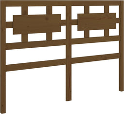 vidaXL - Hoofdbord - 125,5x4x100 - cm - massief - grenenhout - honingbruin
