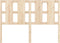 vidaXL - Hoofdbord - 125,5x4x100 - cm - massief - grenenhout