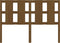 vidaXL - Hoofdbord - 125,5x4x100 - cm - massief - grenenhout - honingbruin