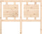 vidaXL - Hoofdbord - 125,5x4x100 - cm - massief - grenenhout