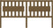 vidaXL - Hoofdbord - 125,5x4x100 - cm - massief - grenenhout - honingbruin