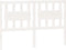 vidaXL - Hoofdbord - 125,5x4x100 - cm - massief - grenenhout - wit