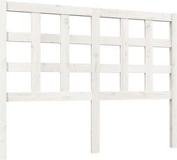vidaXL - Hoofdbord - 125,5x4x100 - cm - massief - grenenhout - wit