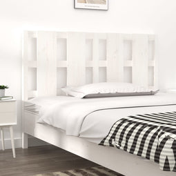 vidaXL - Hoofdbord - 125,5x4x100 - cm - massief - grenenhout - wit