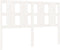 vidaXL - Hoofdbord - 125,5x4x100 - cm - massief - grenenhout - wit