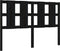 vidaXL - Hoofdbord - 125,5x4x100 - cm - massief - grenenhout - zwart