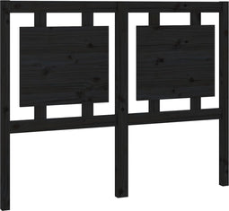 vidaXL - Hoofdbord - 125,5x4x100 - cm - massief - grenenhout - zwart