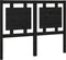 vidaXL - Hoofdbord - 125,5x4x100 - cm - massief - grenenhout - zwart