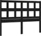 vidaXL - Hoofdbord - 125,5x4x100 - cm - massief - grenenhout - zwart