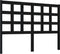 vidaXL - Hoofdbord - 125,5x4x100 - cm - massief - grenenhout - zwart