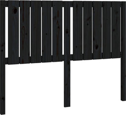 vidaXL - Hoofdbord - 125,5x4x100 - cm - massief - grenenhout - zwart