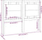 vidaXL - Hoofdbord - 125,5x4x100 - cm - massief - grenenhout - zwart