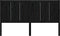 vidaXL - Hoofdbord - 125,5x4x100 - cm - massief - grenenhout - zwart