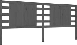 vidaXL - Hoofdbord - 126x4x100 - cm - massief - grenenhout - grijs