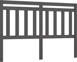 vidaXL - Hoofdbord - 126x4x100 - cm - massief - grenenhout - grijs