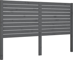 vidaXL - Hoofdbord - 126x4x100 - cm - massief - grenenhout - grijs