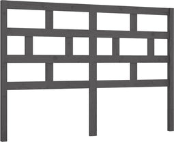 vidaXL - Hoofdbord - 126x4x100 - cm - massief - grenenhout - grijs