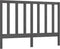 vidaXL - Hoofdbord - 126x4x100 - cm - massief - grenenhout - grijs