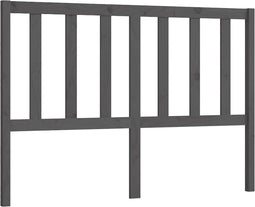 vidaXL - Hoofdbord - 126x4x100 - cm - massief - grenenhout - grijs