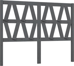 vidaXL - Hoofdbord - 126x4x100 - cm - massief - grenenhout - grijs