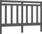 vidaXL - Hoofdbord - 126x4x100 - cm - massief - grenenhout - grijs