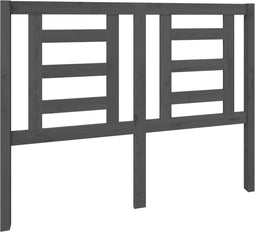 vidaXL - Hoofdbord - 126x4x100 - cm - massief - grenenhout - grijs