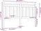 vidaXL - Hoofdbord - 126x4x100 - cm - massief - grenenhout - grijs