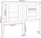 vidaXL - Hoofdbord - 126x4x100 - cm - massief - grenenhout - grijs