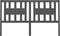 vidaXL - Hoofdbord - 126x4x100 - cm - massief - grenenhout - grijs