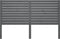 vidaXL - Hoofdbord - 126x4x100 - cm - massief - grenenhout - grijs