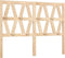 vidaXL - Hoofdbord - 126x4x100 - cm - massief - grenenhout