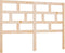 vidaXL - Hoofdbord - 126x4x100 - cm - massief - grenenhout
