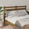 vidaXL - Hoofdbord - 126x4x100 - cm - massief - grenenhout - honingbruin
