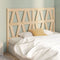 vidaXL - Hoofdbord - 126x4x100 - cm - massief - grenenhout